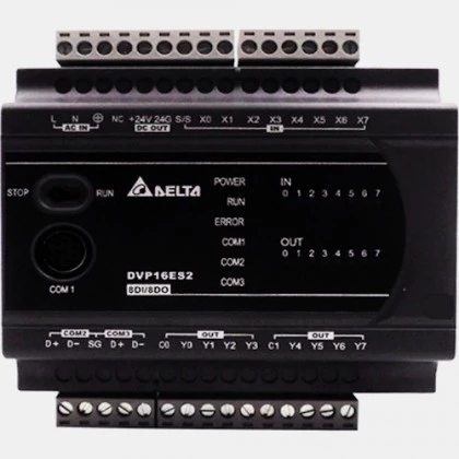 Sterownik PLC 16 wejść i 8 wyjść tranzystorowych NPN DVP24ES200T Delta Electronics