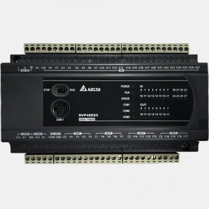 Sterownik PLC 24 wejść i 16 wyjść tranzystorowych NPN DVP40ES200T Delta Electronics