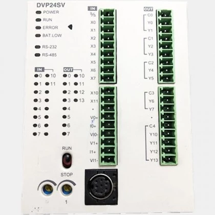 Sterownik PLC 12 wejść i 12 wyjść NPN DVP24SV11T2 Delta Electronics