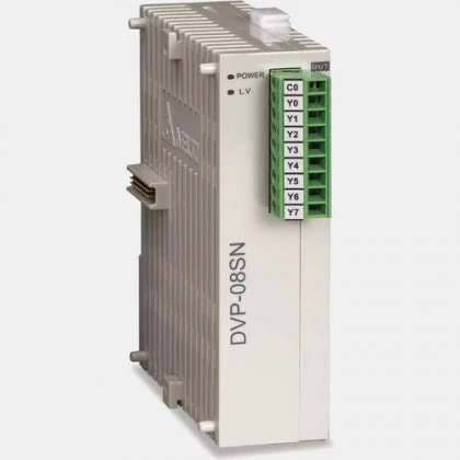 Moduł 8 wyjść cyfrowych PNP DVP08SN11TS Delta Electronics