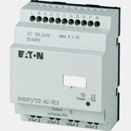 Sterownik 8 wejść binarnych oraz 4 wyjść przekaźnikowych EASY512-AC-RCX Eaton
