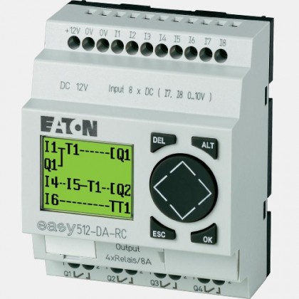 Sterownik 8 wejść cyfrowych i 4 wyjść przekaźnikowych EASY512-DA-RC Eaton