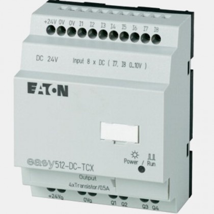 Sterownik PLC 8 wejść binarnych oraz 4 wyjść tranzystorowych EASY512-DC-TCX Eaton 