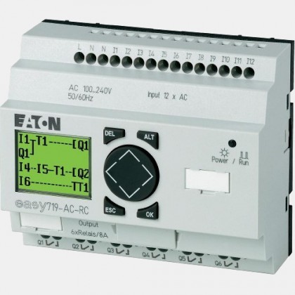 Sterownik 12 wejść cyfrowych oraz 6 wyjść przekaźnikowych Eaton EASY719-AC-RC