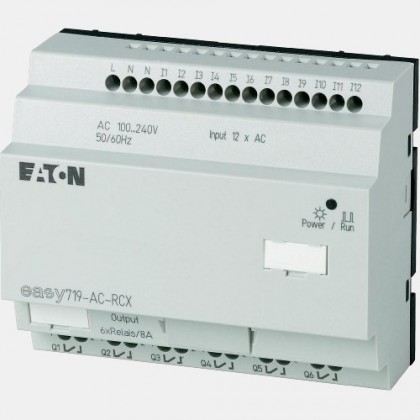 Sterownik 12 wejść cyfrowych i 6 wyjść przekaźnikowych Eaton EASY719-AC-RCX