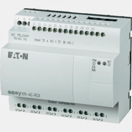 Sterownik 12 wejść cyfrowych oraz 6 wyjść przekaźnikowych Eaton EASY819-AC-RCX