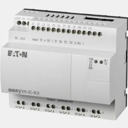 Sterownik 12 wejść cyfrowych i 6 wyjść przekaźnikowych Eaton EASY819-DC-RCX
