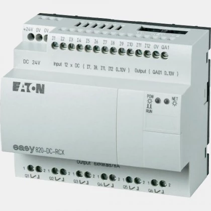 Sterownik 12 wejść cyfrowych i 6 wyjść przekaźnikowych Eaton EASY820-DC-RCX