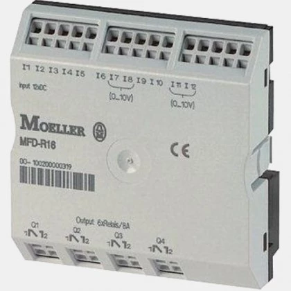 Moduł 12 wejść binarnych i 4 wyjść przekaźnikowych Eaton MFD-AC-R16