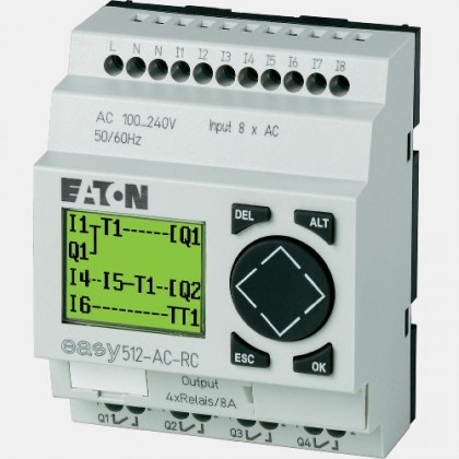 Sterownik 8 wejść cyfrowych oraz 4 wyjść przekaźnikowych EASY512-AC-RC Eaton
