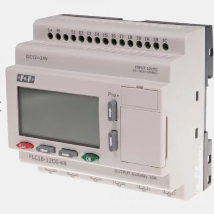 Sterownik programowalny FLC18-12DI-6R 12 wejść i 6 wyjść przekaźnikowych F&F