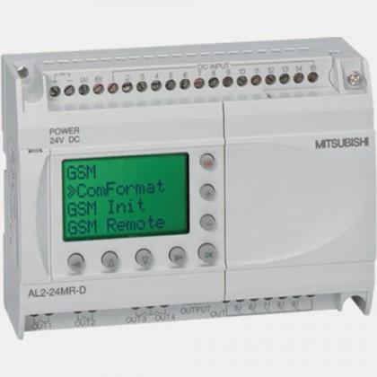 Sterownik PLC 15 wejść i 9 wyjść przekaźnikowych AL2-24MR-D Mitsubishi