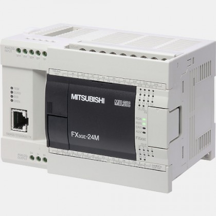 Sterownik PLC 14 wejść i 10 wyjść tranzystorowych i 2 wejścia analogowe  FX3GE-24MT/DS Mitsubishi Electric