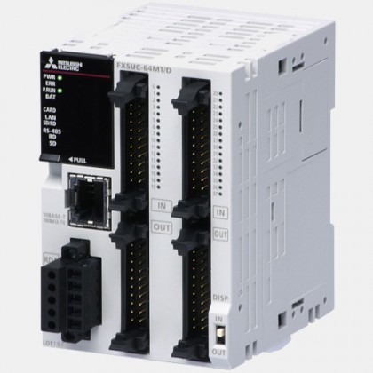 Sterownik PLC 32 wejść i 32 wyjść tranzystorowych PNP FX5UC-64MT/DSS Mitsubishi Electric