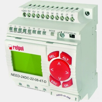 Sterownik PLC 8 wejść i 4 wyjść tranzystorowych NEED-24DC-22-08-4T-D Relpol