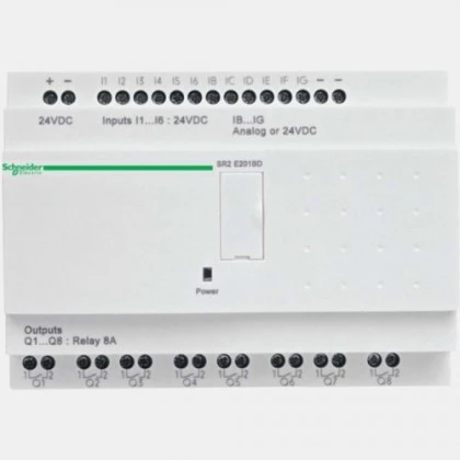 Sterownik Zelio Logic 12 wejść binarnych i 8 wyjść przekaźnikowych 24V AC SR2E201B