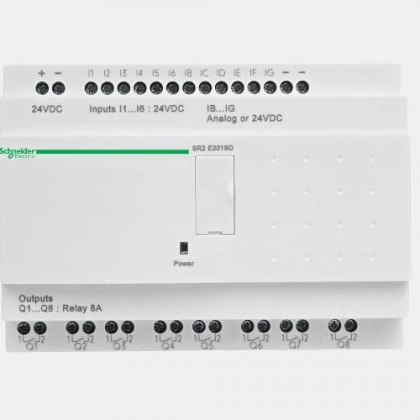 Sterownik Zelio Logic 12 wejść dyskretnych oraz 8 wyjść przekaźnikowych SR2E201FU