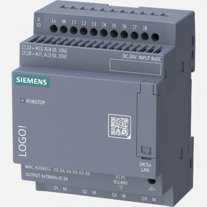 6ED1052-2CC08-0BA3  Sterownik PLC LOGO! 9  8 wejść i 4 wyjścia tranzystorowe Siemens