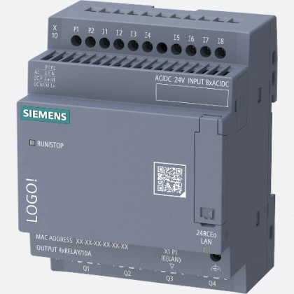 6ED1052-2HB08-0BA3  Sterownik PLC LOGO! 9  8 wejść i 4 wyjścia przekaźnikowe Siemens