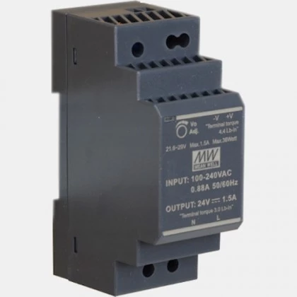 Zasilacz impulsowy na szynę 30W 1,5A 15VDC HDR-30-24 Mean Well