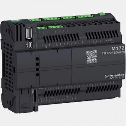 Sterownik PLC 12 wejść binarnych, 12 wejść analogowych, 6 wyjść analogowych oraz 12 wyjść binarnych TM172PBG42RI Schneider Electric